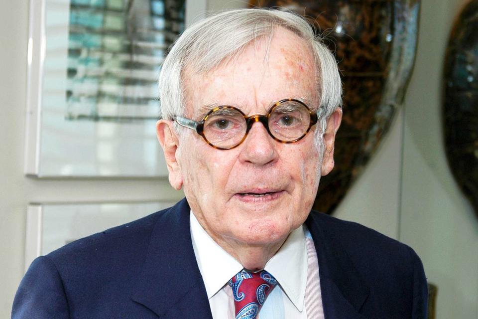 <p>Andreas Branch/Patrick McMullan/Getty</p> Dominick Dunne in 2007