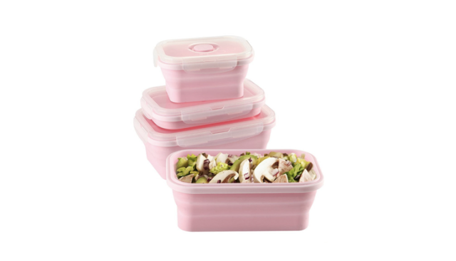 3pcs Silicone Collapsible Bowl Lunch Box With Lid, Food Storage