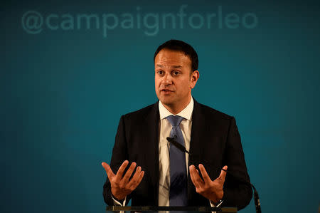 Ireland's Minister for Social Protection Leo Varadkar launches his campaign bid for Fine Gael party leader in Dublin, Ireland May 20, 2017. REUTERS/Clodagh Kilcoyne