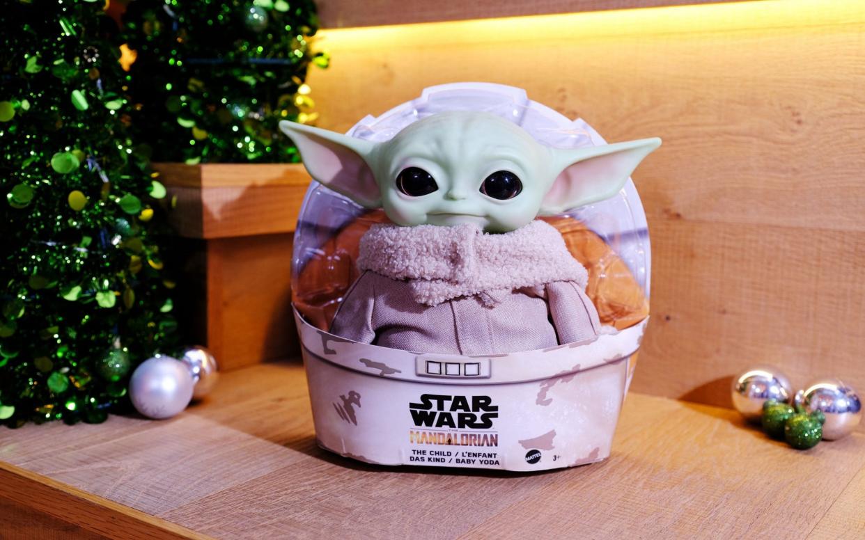 Baby Yoda from the Star Wars show The Mandalorian is tipped to be among the best-selling Christmas toys this year - PA