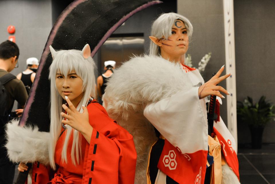 Cosplayers at the Suntec Convention Centre for this year’s Anime Festival Asia Singapore.