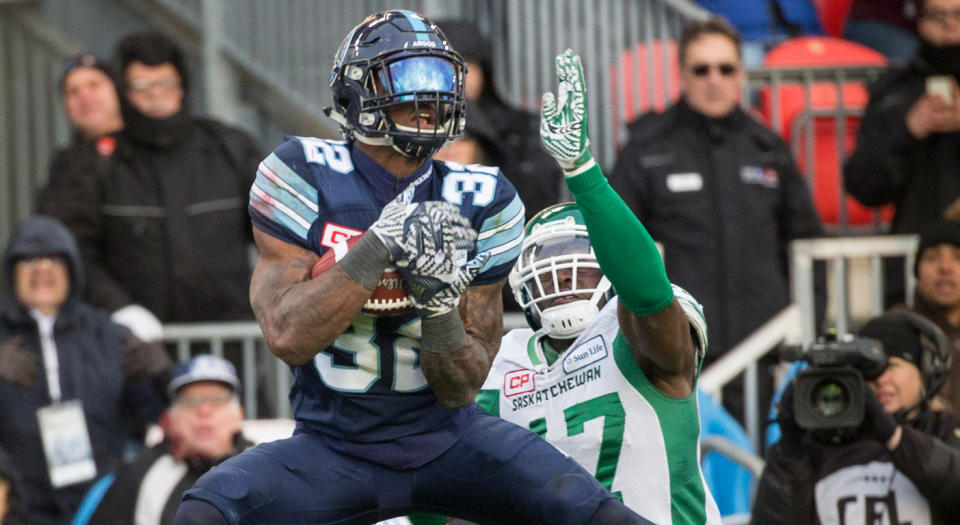 The Toronto Argonauts advanced to Grey Cup after critical third-down play drawn up for James Wilder Jr. (Bernard Weil/Toronto Star via Getty Images)