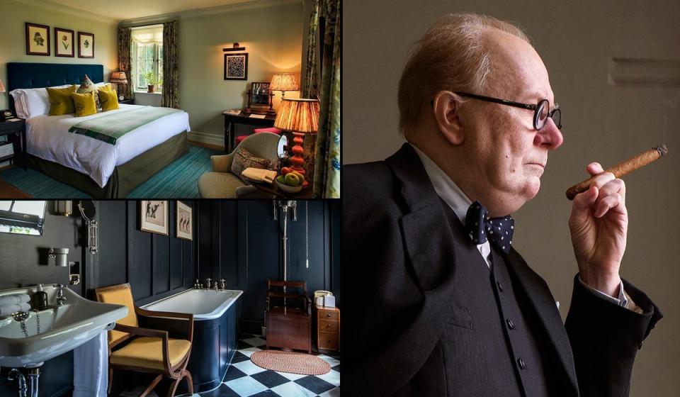 An overnight stay in Churchill's home from home: 