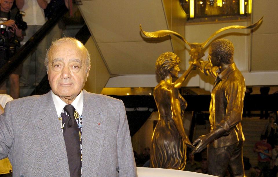 mohamed al fayed at his harrods memorial