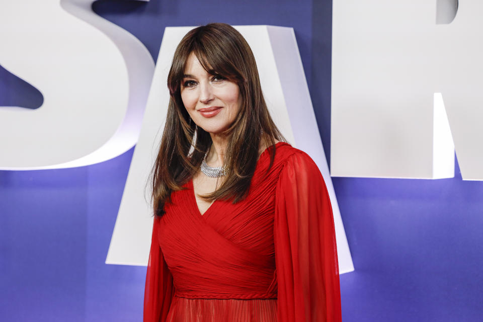 Monica Bellucci with curtain bangs