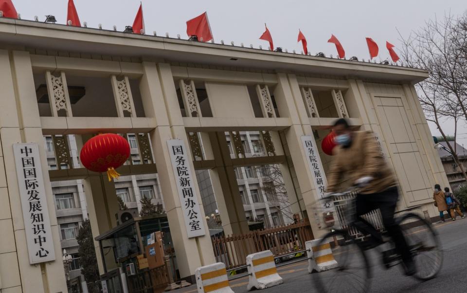 China's foreign propaganda office in central Beijing shares an address with CICC - Megumi Lim for The Telegraph