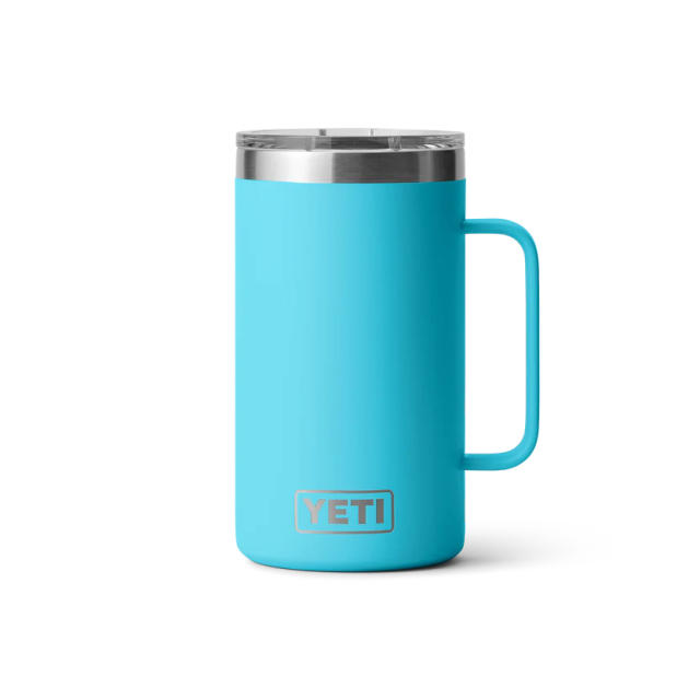 YETI 35 oz mug REEF BLUE STRAW LID Rambler Mug Cup With Handle Limited  Edition