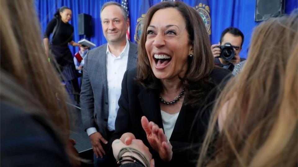 Kamala Harris en un evento de campaña.