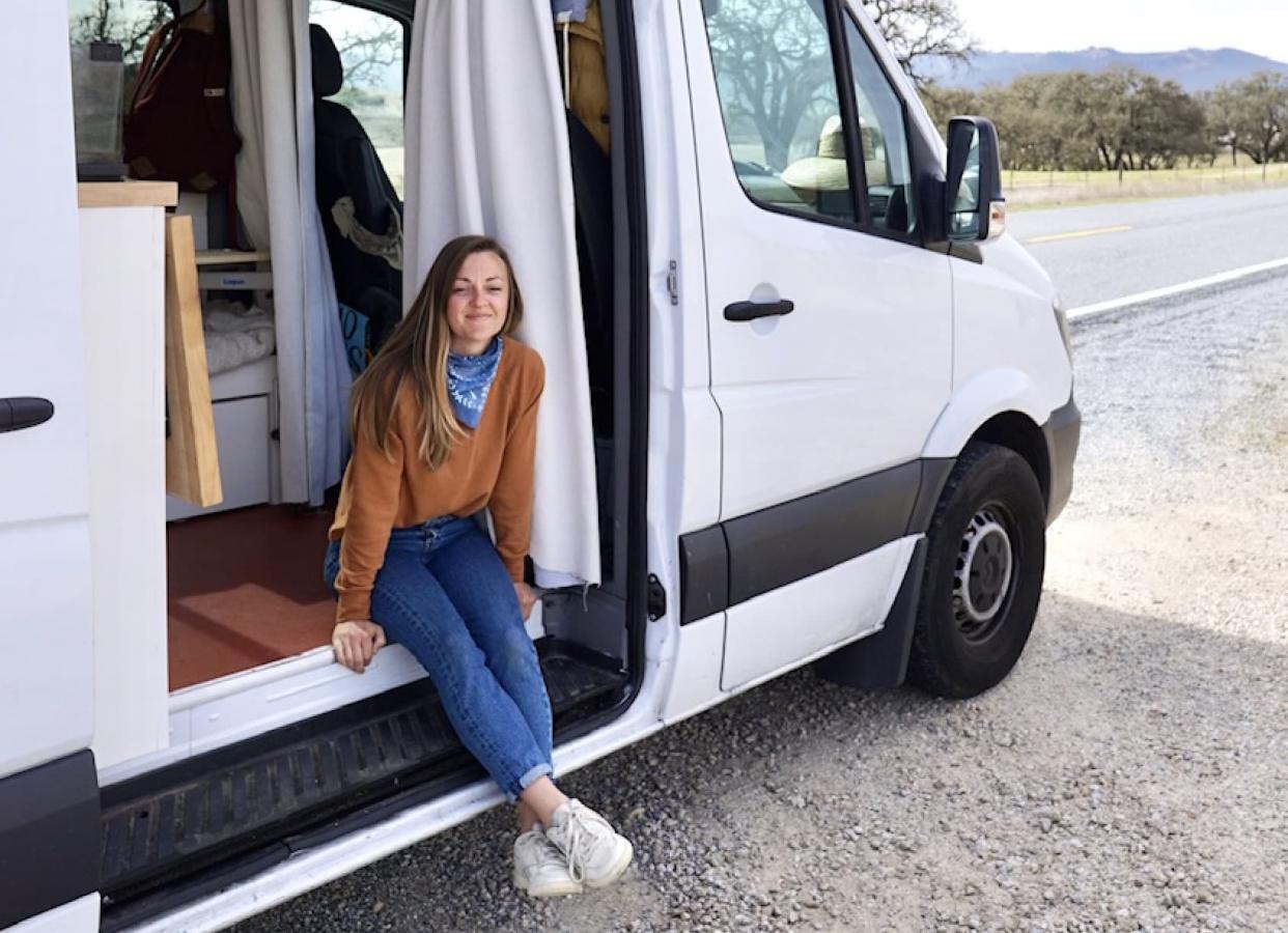 Erica Horn with her van. (Courtesy Erica Horn)