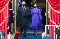 <p>Vice President Harris chose purple to unify her look for a <a href="https://people.com/style/vice-president-kamala-harris-inauguration-day-outfit-black-puerto-rican-designers/" rel="nofollow noopener" target="_blank" data-ylk="slk:meaningful reason;elm:context_link;itc:0;sec:content-canvas" class="link ">meaningful reason</a>. CNN's Abby Phillip pointed out during Inauguration Day coverage that Harris used purple and yellow as colors to launch her presidential campaign — a nod to Shirley Chisholm, who became the first Black woman elected to the United States Congress. Chisholm would later run for president in 1972. Phillip noted that Chisholm's boundary-breaking trajectory in politics in part inspired Harris' career.</p>