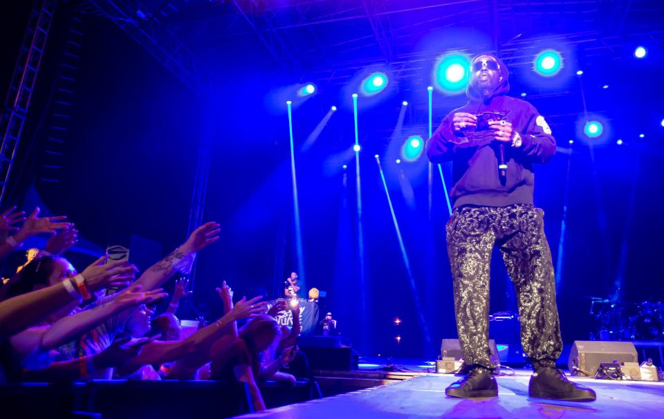 Treach of Naughty By Nature performs in 2021 at the Illinois State Fairgrounds in Springfield.