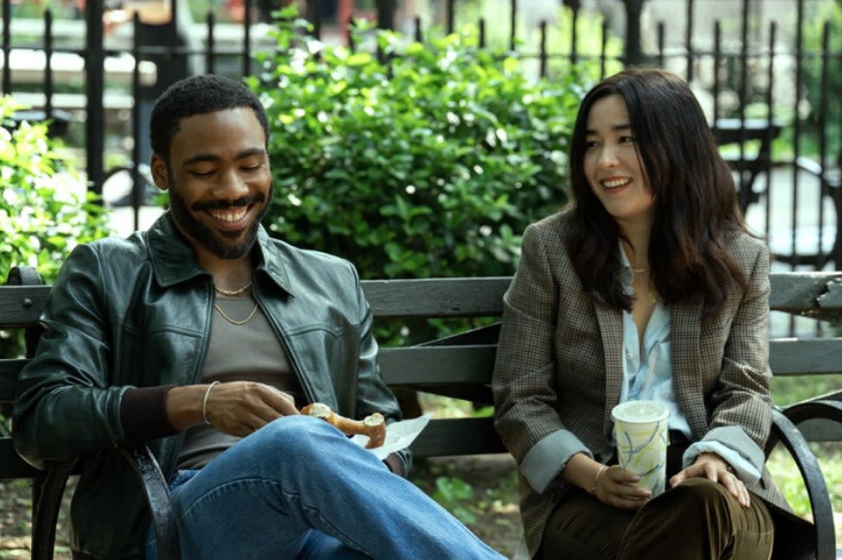 Donald Glover and Maya Erskine filmed on location for Mr & Mrs Smith  (David Lee/Prime Video)