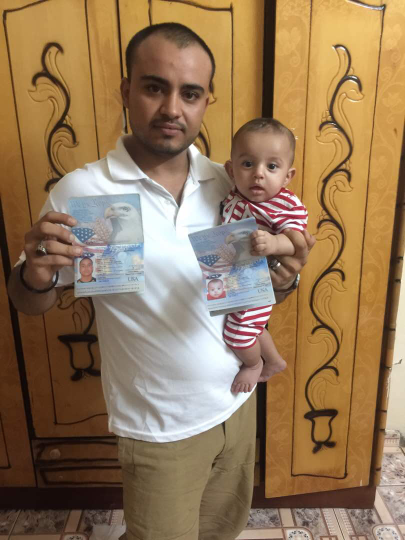 Hend Alghazali&rsquo;s husband, Ismail Alghazali, with their 5-month-old son.&nbsp;Ismail Alghazali is an American citizen and may return to the U.S. at any time, but he refuses to leave his wife behind in Djibouti. (Photo: Courtesy of Ismail Alghazali)