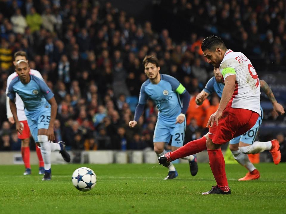 Falcao's poor spot-kick was easily held by Willy Caballero (Getty)