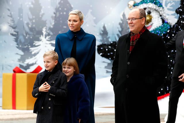 SEBASTIEN NOGIER/POOL/AFP via Getty Prince Jacques, Princess Charlene, Princess Gabriella and Prince Albert of Monaco