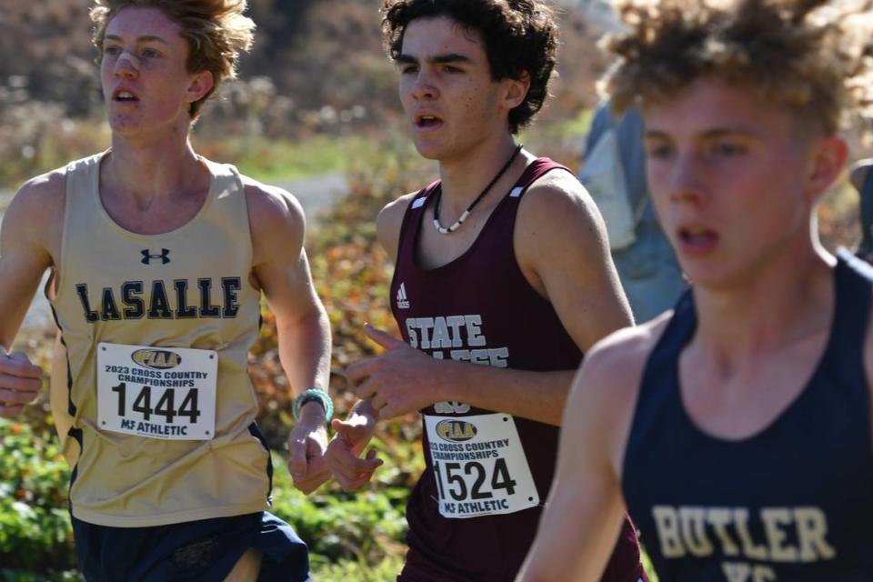State College’s Isaac Oppermann runs in the PIAA cross country championships on Saturday, Nov. 4, 2023. David Beyerle/Subimtted Photo