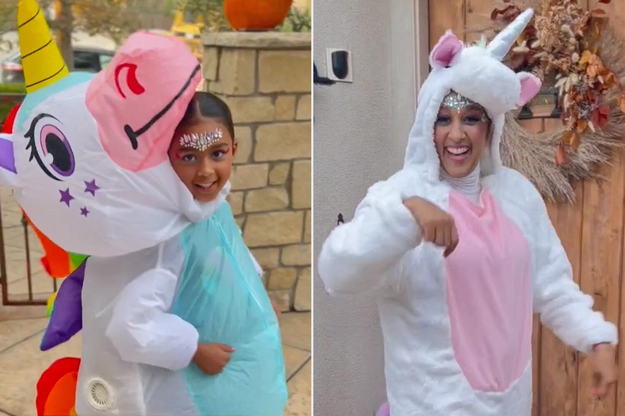 Tamera Mowry Housely and Daughter Ariah Dance in Matching Unicorn Costumes