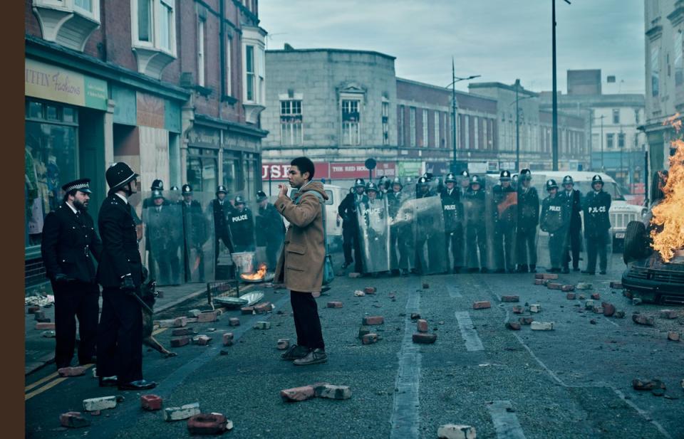 Several riot scenes were filmed in Stoke-on-Trent (BBC/Banijay Rights/Kudos)