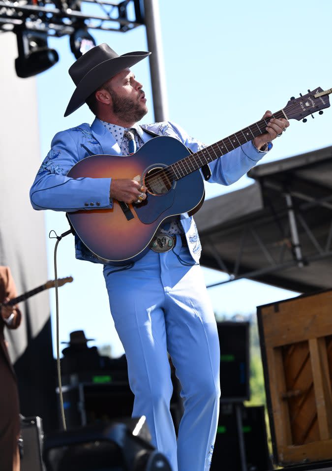 Charley Crockett performs onstage during Palomino Festival held at Brookside at the Rose Bowl on July 9, 2022 in Pasadena, California. - Credit: Michael Buckner for Variety