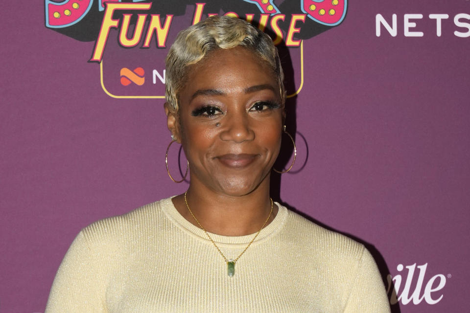 Tiffany Haddish attends Shaq's Fun House Super Bowl event on Friday, Feb. 10, 2023, at Talking Stick Resort in Scottsdale, Ariz. (Photo by Rick Scuteri/Invision/AP)