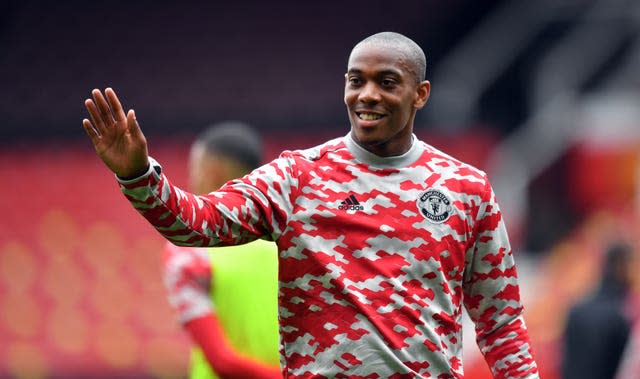 Anthony Martial waves