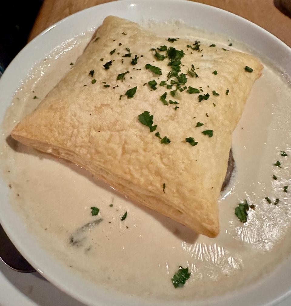 As unique as it is delicious, this white wine wild mushroom bisque en croute is sure to please.