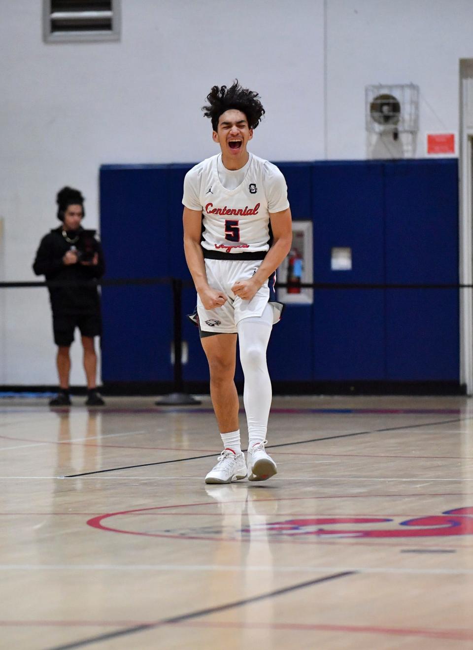 Centennial hosts Fort Pierce Central in a high school boys basketball District 7-7A quarterfinal, Tuesday, Feb. 6, 2024, in Port St. Lucie. The Cobras won 67-54.