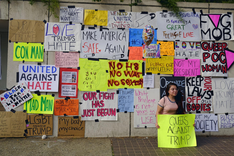 Tens of thousands protest Trump’s election victory