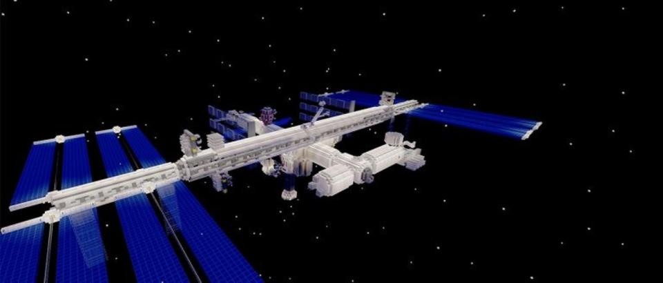 A version of the International Space Station built in Minecraft
