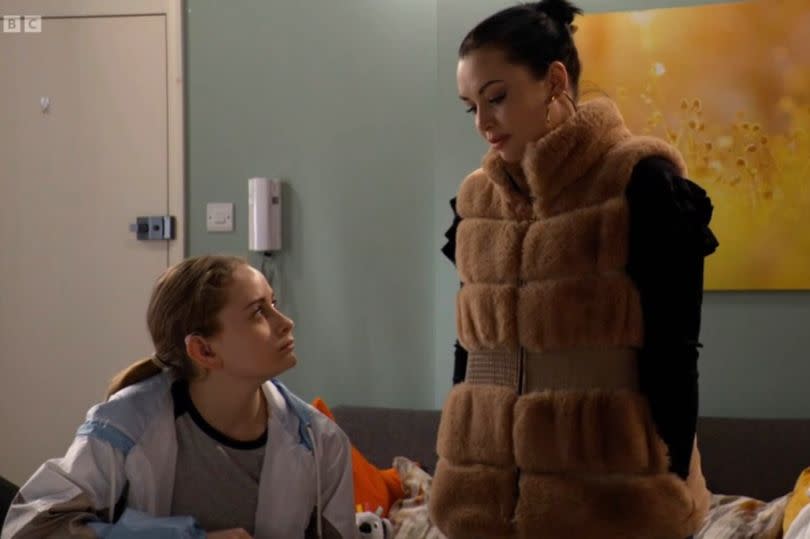 Whitney and Britney during Wednesday's episode of EastEnders