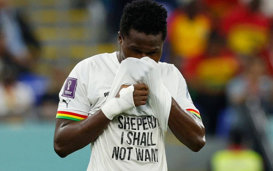 Ghana's Daniel Amartey has the 23rd psalm on his vest - REUTERS/Albert Gea