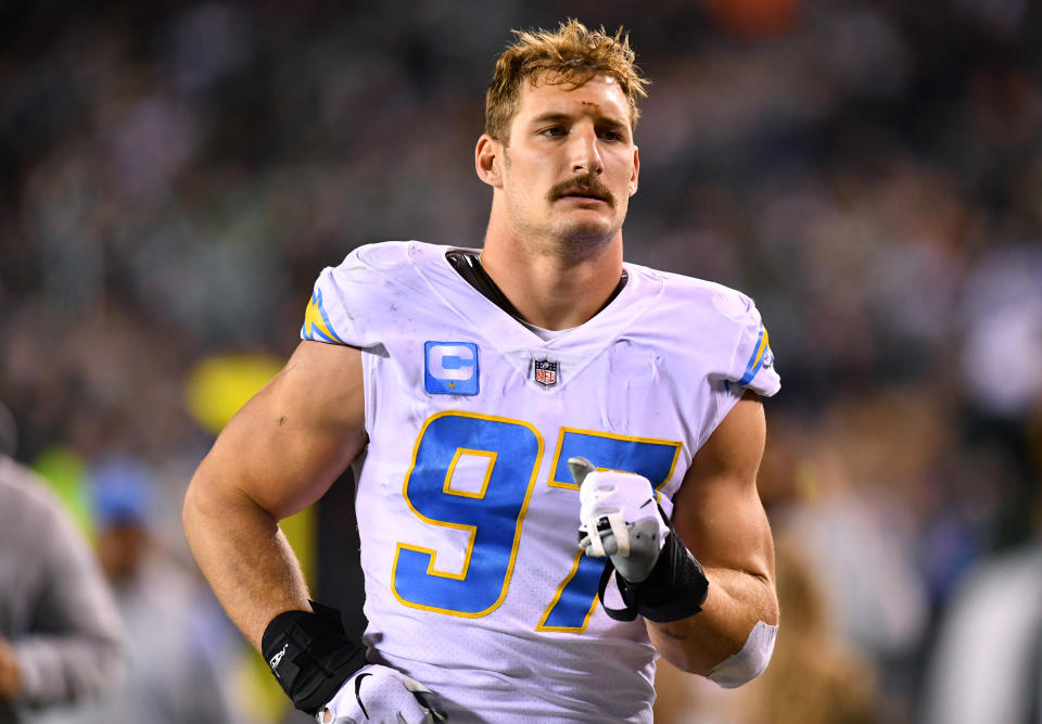 Joey Bosa is on the reserve/COVID-19 list. (Kyle Ross/Icon Sportswire via Getty Images)