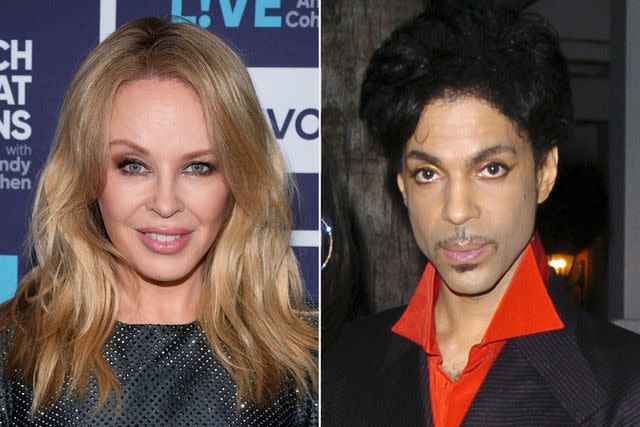 <p>Charles Sykes/Bravo via Getty Images; George Pimentel/WireImage</p> Kylie Minogue; Prince