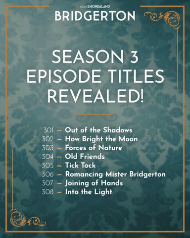 <p>Netflix</p> 'Bridgerton' season 3 episode titles