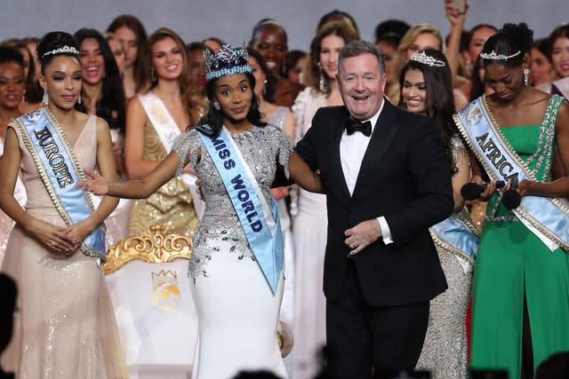 The winner alongside head judge Piers Morgan