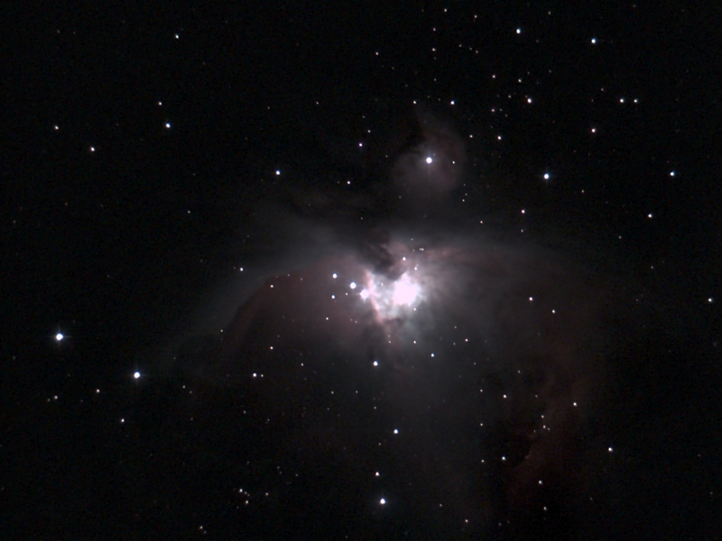 The Great Nebula in Orion. A mere 72 seconds of exposure was all that was needed to bring out this level of detail. - Image: George Dvorsky