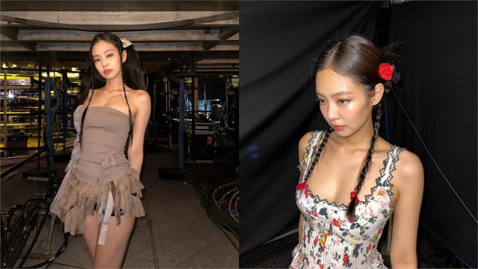 Jennie夜店玩瘋「風塵味」狂飄！透紗條碼裝擠出「一串肉糰子」震撼百萬粉