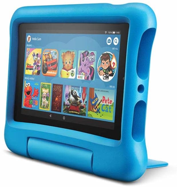 <p>Because kids love tablets.</p><p><strong><a href="https://www.amazon.com/dp/B07H8WS1FT?ie=UTF8&linkCode=ll1&tag=parade03-20&linkId=065d47334ee8c61c3a73cea978c8e10f&language=en_US&ref_=as_li_ss_tl" rel="nofollow noopener" target="_blank" data-ylk="slk:Fire 7 Kids Edition Tablet, $99 on Amazon;elm:context_link;itc:0;sec:content-canvas" class="link ">Fire 7 Kids Edition Tablet, $99 on Amazon</a></strong></p><p>Amazon</p>