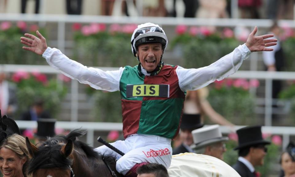 Frankie Dettori is delighted with his victory aboard Without Parole at Royal Ascot.