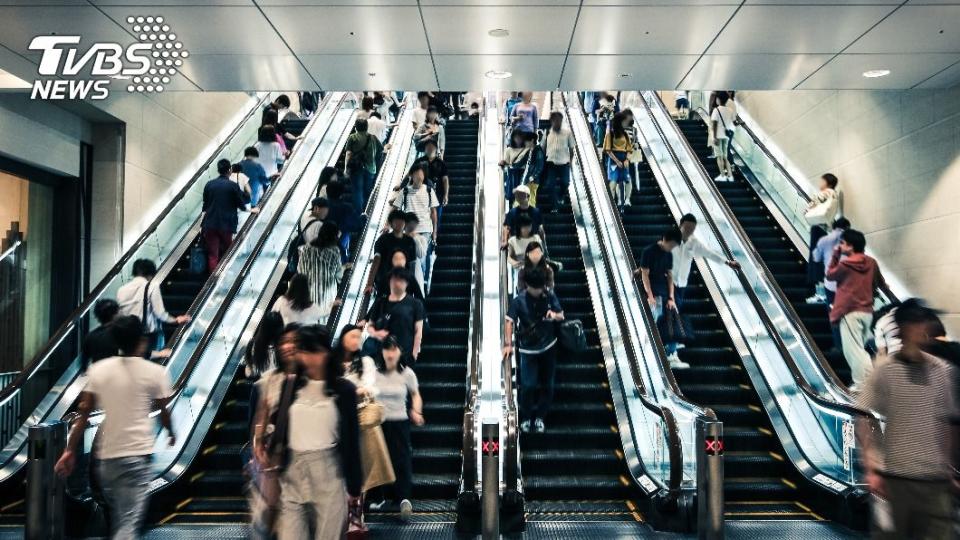 大媽卡電扶梯口險釀意外。（示意圖／shutterstock 達志影像）