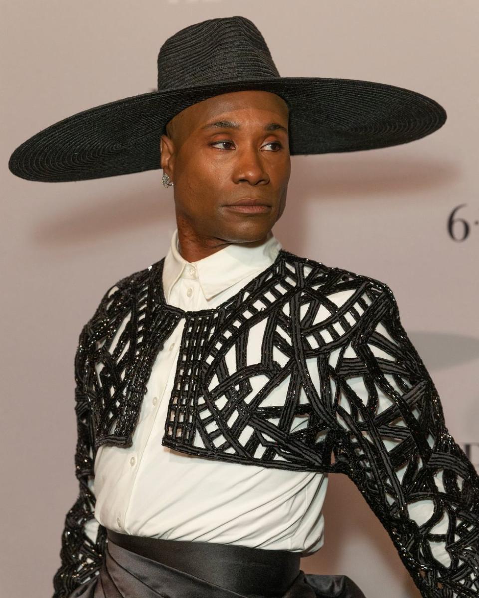 billy porter black and white outfit