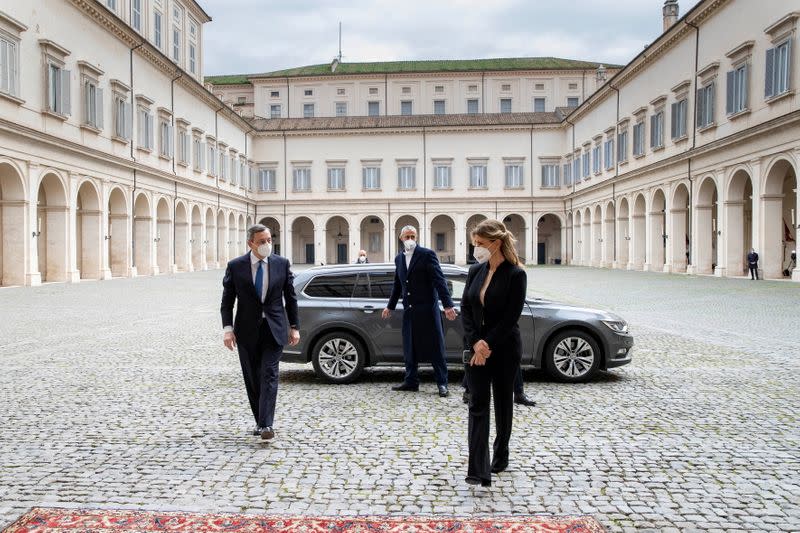 FILE PHOTO: Mario Draghi meets with Italian President Sergio Mattarella in Rome