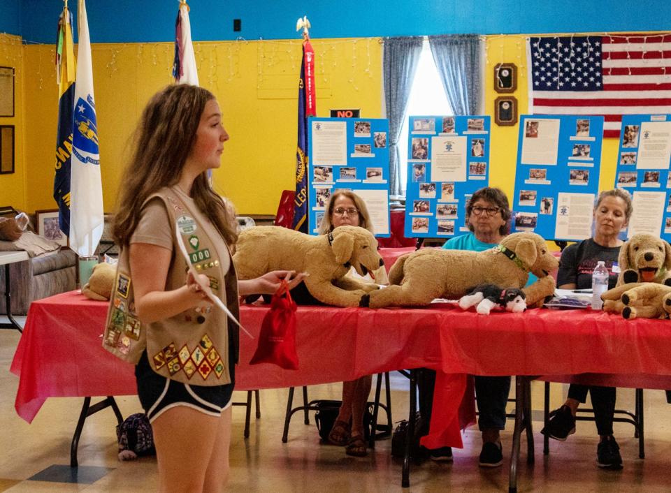 Case High School senior Mary Arruda organized the Pet CPR/first aid classes as part of her Gold Award Project. A Gold Award is the highest award a Girl Scout can receive.