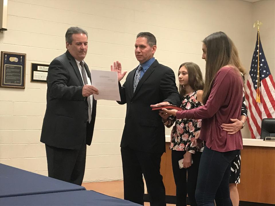 Anthony Espino during his 2018 promotion ceremony to lieutenant.