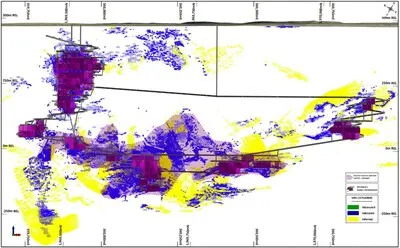 Figure 2 - Dasa Project longitudinal section based on 2023 Mineral Resource Estimate (CNW Group/Global Atomic Corporation)