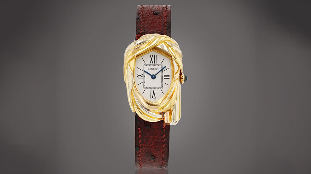 A front-facing view of the Cartier Cheich watch - Credit: Sotheby's