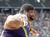 <p>Reese Hoffa – American shot putter who won bronze at London 2012 who has a BMI of 45. </p>