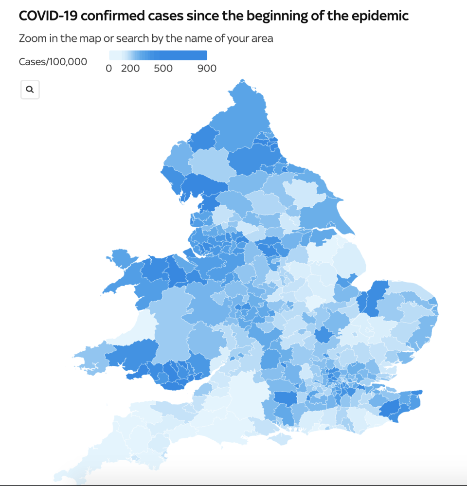 SOURCE: Public Health of England and Public Health of Wales • Data at 1 June 