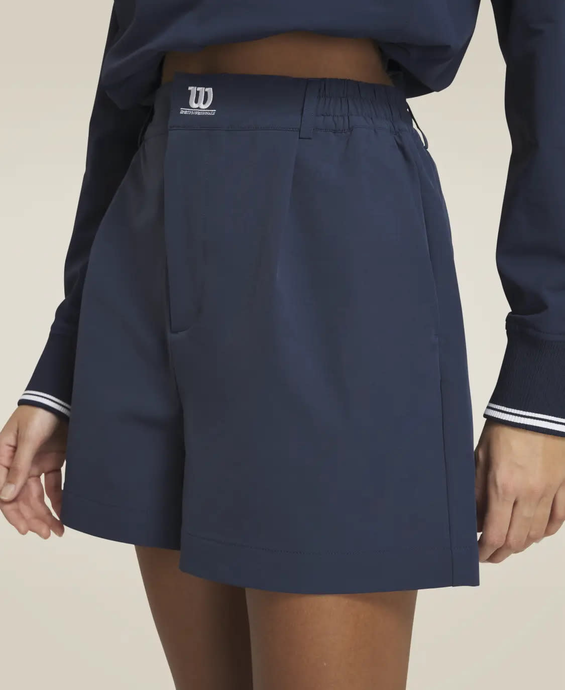 Navy blue pleated short