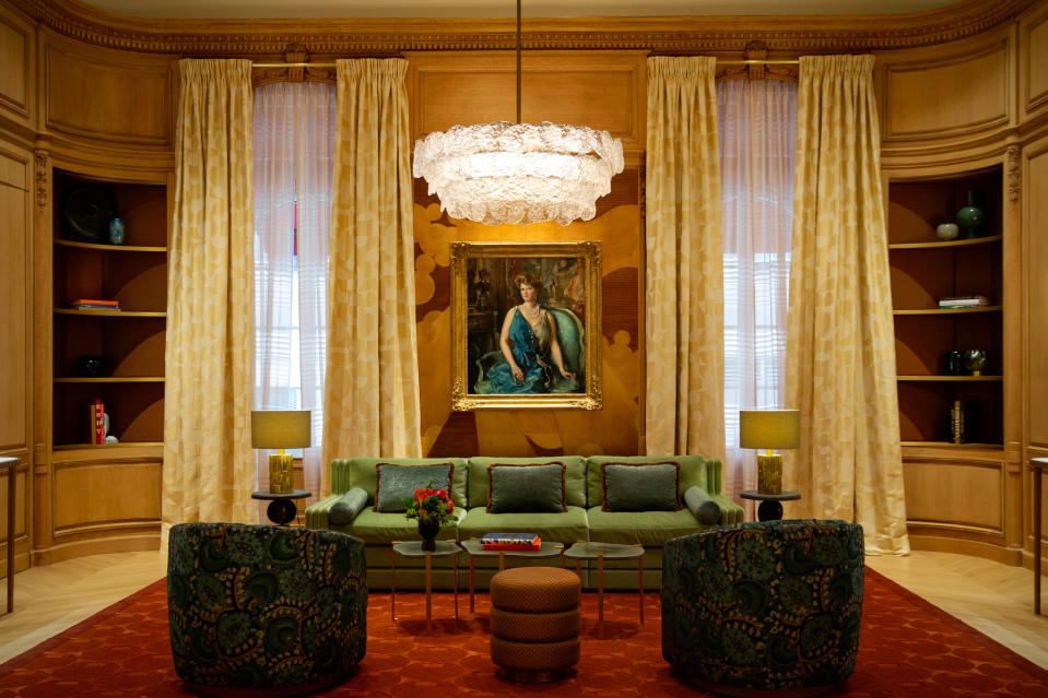 Inside the renovated Cartier Fifth Avenue mansion.